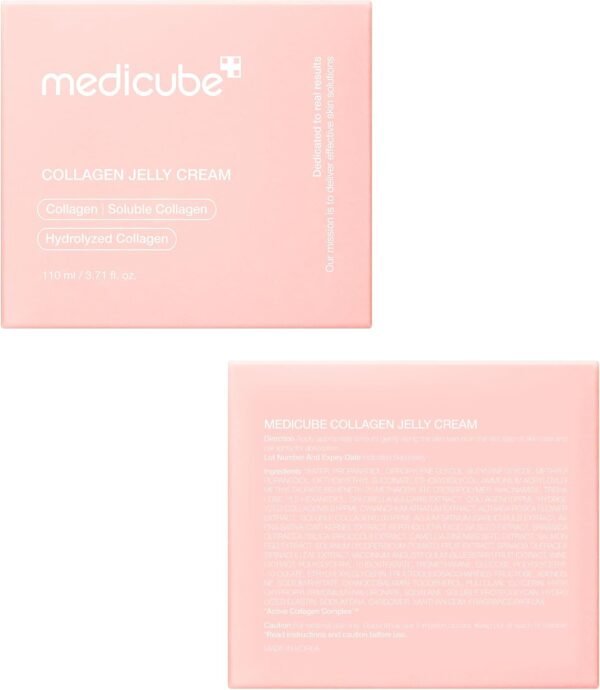medicube Collagen Jelly Cream- Niacinamide & Freeze-Dried Hydrolyzed Collagen - Boosts skin's barrier hydration and gives 24h Glow & Lifted Look - No artificial color, Korean skincare (3.71 fl.oz.) - Image 9