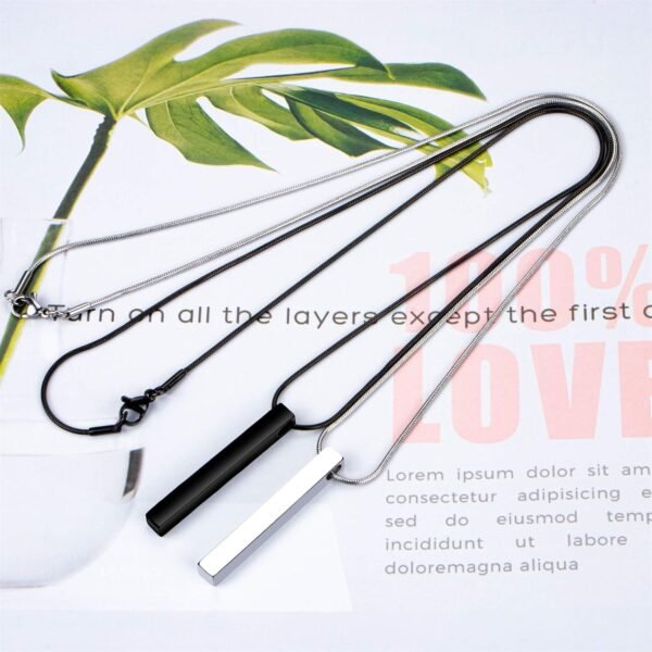 Aiyo Nice Stainless Steel Pendant Necklace for Men and Women, 22in - Multi - Image 5