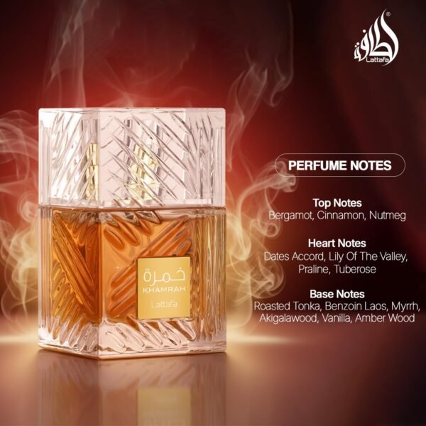 Lattafa Khamrah Lattafa EDP - Eau De Parfum Unisex 100ML | Natural Spray, Long-Lasting Scent, Unisex - Image 4
