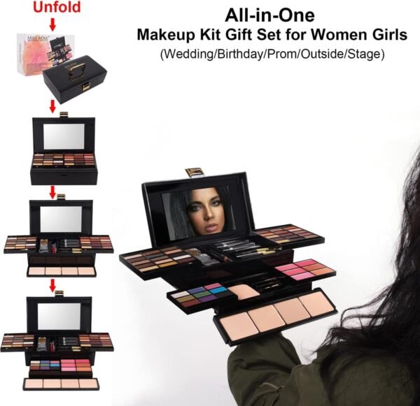 Miss Rose (331Y) - M 54 Colour All In One Gift Makeup Kit Set, Include Eyeshadow Facial Blusher Eyebrow Powder Face Concealer Eyeliner Pencil And A Mirror,Makeup For Women Full Kit(331Y)  Amazon.ae: Beauty - Image 13