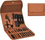 Juqiboom 16pcs Manicure Set with PU Leather Case Personal Care Tool Gift for Men/Women Birthday Christmas Anniversary Wedding Socks