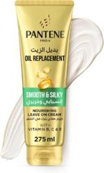 Pantene Pro-V Smooth & Silky Oil Replacement Leave-On Cream to Control Frizz - Repairs Damage & Nourishes Deeply with Vitamins B, C & E 275ml Buy Online at Best Price - Image 9