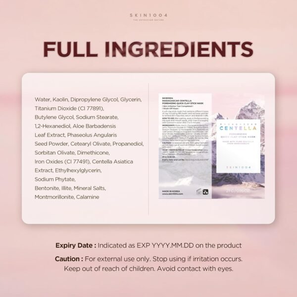 SKIN1004 Madagascar Centella Poremizing Quick Clay Stick Mask 27g - Image 18