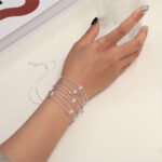 HANNEA® Waist Chain for Women Sexy, Set of 2pcs Sequin Silver Plated Belly 2-Layered Waist Beads Coin Chain Dainty Body Chains Jewelry, Bikini Beach Wear Gifts for Women 26.5-33Inch - Image 12
